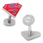 Silver Superman Cufflinks and Money Clip Gift Set