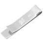 Silver tone Short Engravable Tie Bar