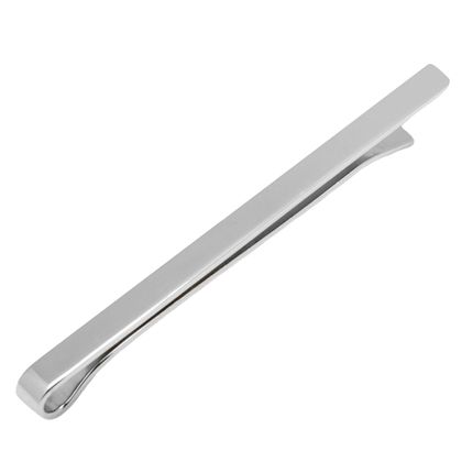 Silver tone Thin Tie Bar