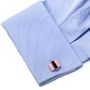 Silver tone Wrapped Pink Cats eye Cufflinks