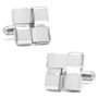 Silver Woven Square Cufflinks