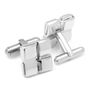 Silver Woven Square Cufflinks