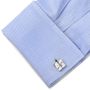Silver Woven Square Cufflinks