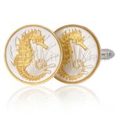 Singapore 10-Cent Seahorse Cufflinks