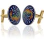 Singapore Seahorse Coin Cuff Links