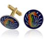 Singapore Seahorse Coin Cuff Links