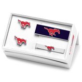 SMU Mustangs Cufflinks and 3-Piece Gift Set