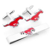 Smu Mustangs Cufflinks And Tie Bar Gift Set