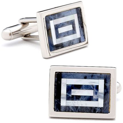 Sodalite And Mop Maze Cufflinks