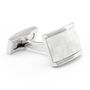 Soft White Stone Mosaic Mother Of Pearl Cufflinks