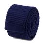 Solid Navy Wool Knit Tie