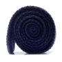 Solid Navy Wool Knit Tie