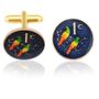South Africa Love Birds Coin Cuff Links