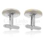 Spanish 50-Centimes Anchor & Ships Wheel Cufflinks