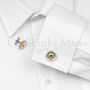 Spanish 50-Centimes Anchor & Ships Wheel Cufflinks