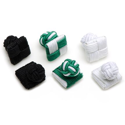 Spartans Silk Square Knot Cufflinks