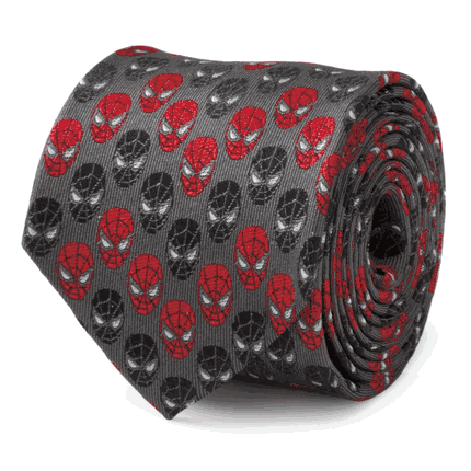 Spider-Man Chevron Red Black Men's Tie