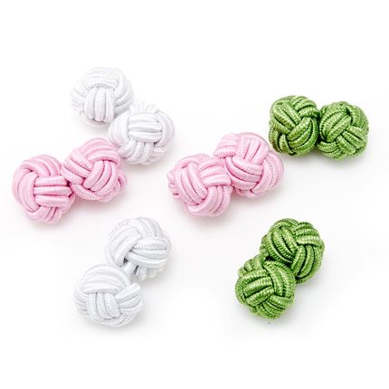 Spring Fling Silk Knot Cufflinks