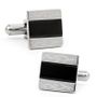 Stainless Steel And Black Resin Cufflinks