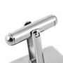 Stainless Steel Banded Barrel Cufflinks