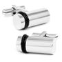 Stainless Steel Banded Barrel Cufflinks