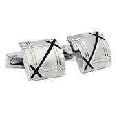 Stainless Steel Cufflink With Enamel