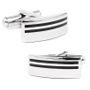 Stainless Steel Double Stripe Cufflinks