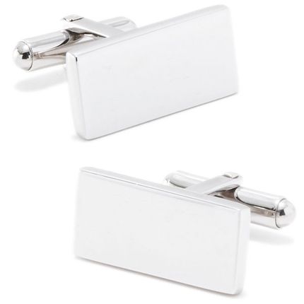Stainless Steel Engravable Bar Cufflinks