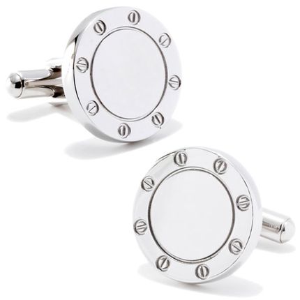 Stainless Steel Engravable Bolted Cufflinks