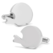 Stainless Steel Engravable Football Helmet Cufflinks