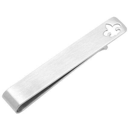 Stainless Steel Fleur de Lis Tie Bar