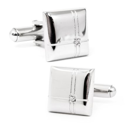 Stainless Steel Glen Plaid Cufflinks