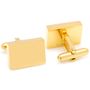 Stainless Steel Gold Block Cufflinks