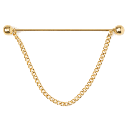 Stainless Steel Gold Chain Collar Bar