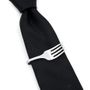 Stainless Steel Pebble Fork Tie Clip