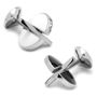 Stainless Steel Reversible Black and White Cufflinks