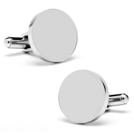 Stainless Steel Round Infinity Cufflinks