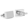 Stainless Steel Silver Block Cufflinks