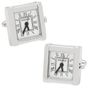 Stainless Steel Square Watch Cufflinks