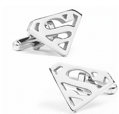 Stainless Steel Superman Cufflinks