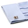 Stainless Steel Waive Check Cufflinks