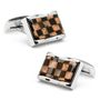 Stainless Steel Waive Check Cufflinks