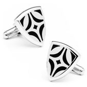 Stainless Steel Warrior Shield Cufflinks