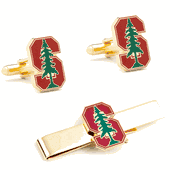 Stanford University Cufflinks And Tie Bar Gift Set