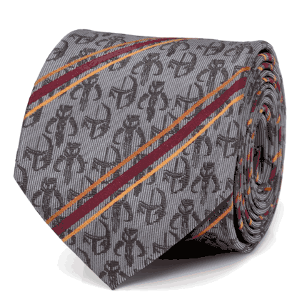 Star Wars Mando Stripe Gray Men's Tie