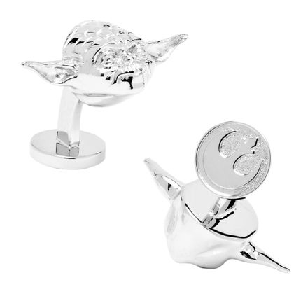Star Wars Palladium 3-D Yoda Head Cufflinks