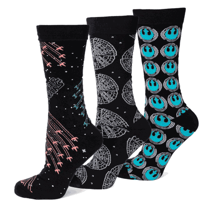 Star Wars Ship 3 Pair Sock Gift Set