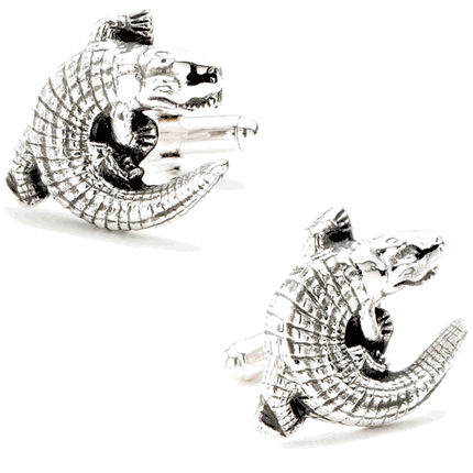 Sterling Alligator Cufflinks