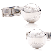 Sterling Baseball Cufflinks