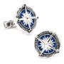 Sterling Blue Nautical Compass Cufflinks